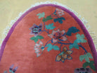 2' X 4' Handmade Chinese Art Deco NICHOLS Oval Wool Rug Carpet Vase Flower Nice - Jewel Rugs