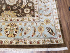 9x12 Vintage Handmade Wool Rug Carpet Indo Mahal Oushak Nice Brown Blue - Jewel Rugs