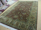 6' X 9' Handmade India Floral Oriental Wool Rug Carpet Tea Wash Red Hand Knotted - Jewel Rugs