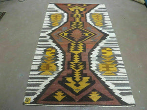 4' X 6' Navajo Navaho South American Wool Rug Blanket Tapestry Wall Hanging - Jewel Rugs