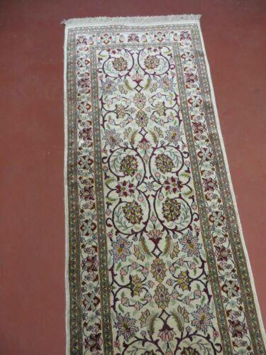 2' X 9.5' Vintage Handmade Fine Turkish Hereke Silk Rug Runner - Jewel Rugs