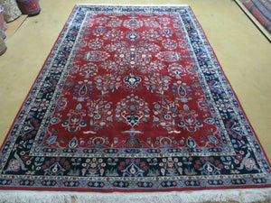 6' X 9' Handmade Indian Floral Oriental Wool Rug Hand Knotted Carpet Signed - Jewel Rugs