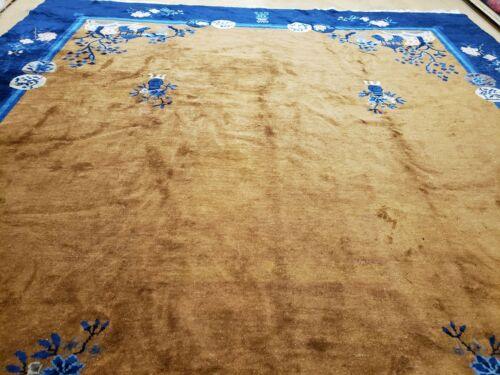 9' X 12' Antique Hand Made Art Deco Nichols Peking Chinese Rug Carpet Blue Nice - Jewel Rugs