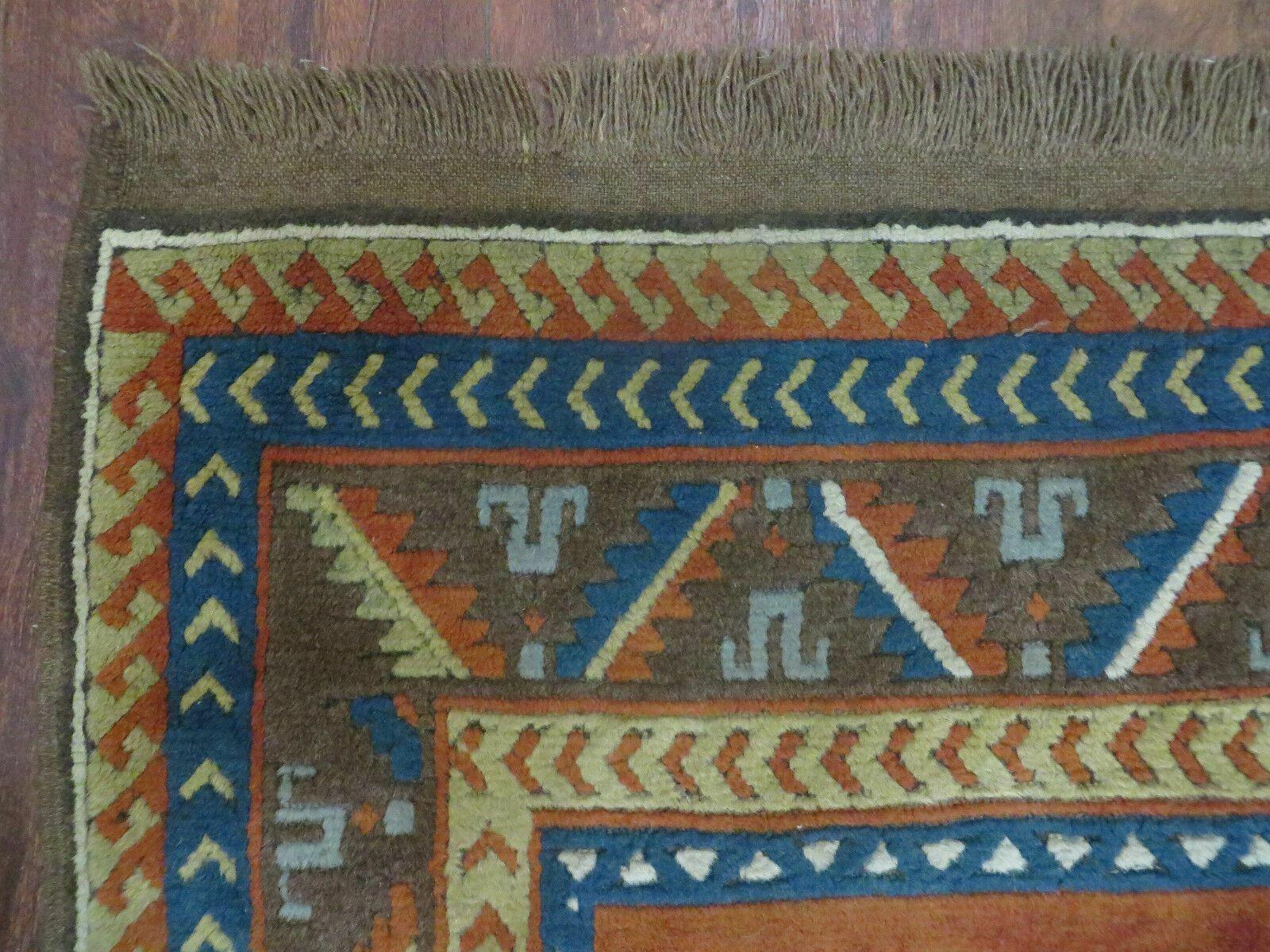 5' X 5.5' Vintage Handmade Turkish Kazak Colorful Wool Square Rug Carpet Bohemian Boho Vintage Interior Home Design - Jewel Rugs