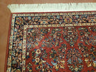 4' 4" X 6' Karastan #700 Red Sarouk # 785 Wool Rug American Made Beauty - Jewel Rugs