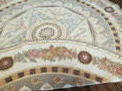 8' X 8' One Of A Kind Handmade French Aubusson Weave Savonnerie Wool Rug Round - Jewel Rugs