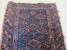 18" X 35" Antique Handmade Afghan Tribal Collectible Wool Rug - Jewel Rugs