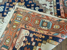 6' X 9' Vintage Handmade India Geometric Oriental Rug Wool Hand Knotted Carpet - Jewel Rugs