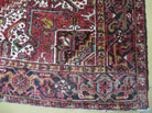 9' X 11' Antique Handmade Persian Geometric Design Heriz Serapi Oriental Wool Rug Nice Vegetable Dyes Top Quality Unique - Jewel Rugs