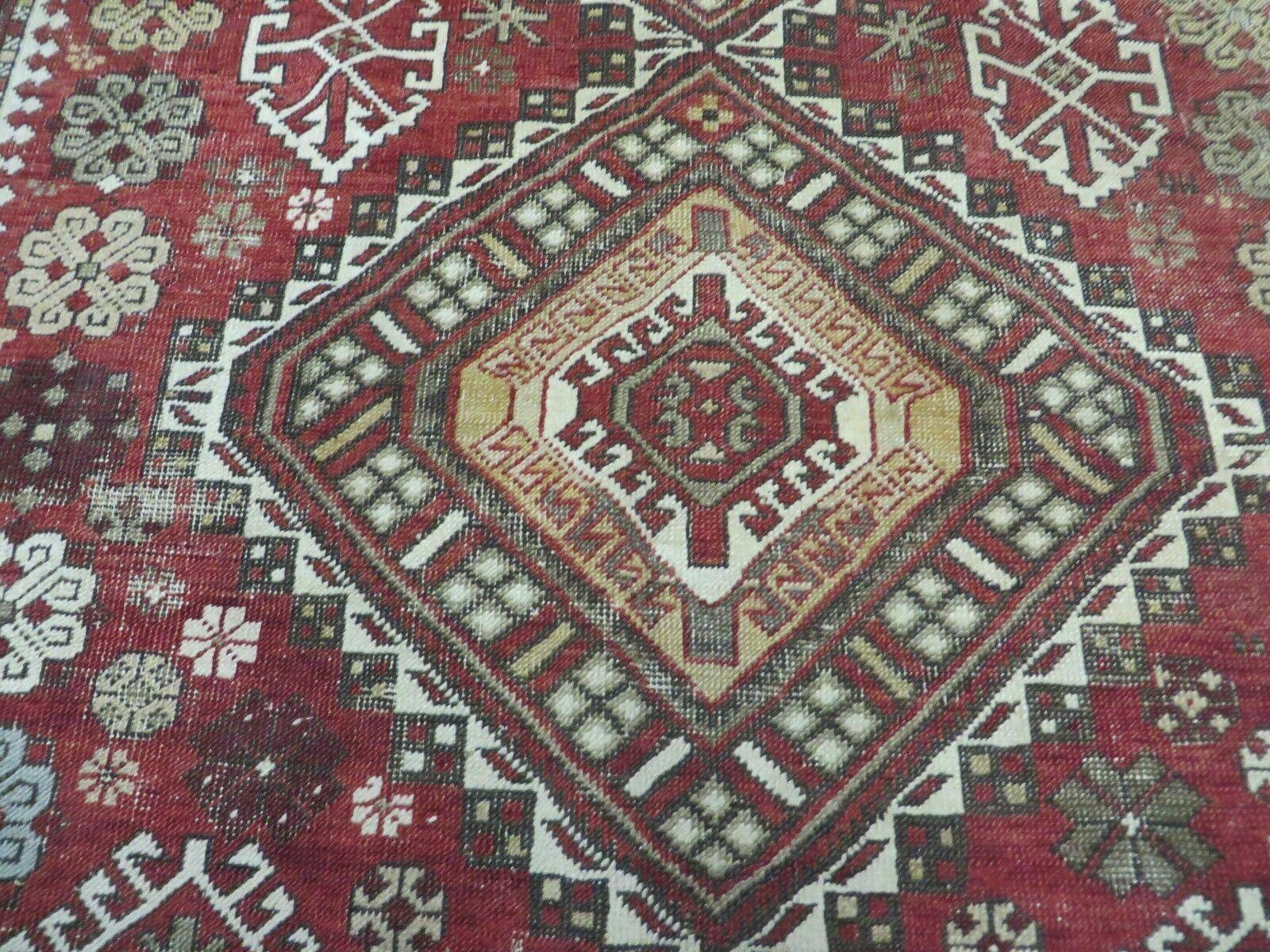 5' X 9' Antique 1880s Handmade Caucasian Shirvan Wool Rug Carpet Estate Found Nice - Jewel Rugs