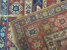 4' X 9' Antique 1880s Handmade Caucasian Shirvan Kazak Wool Rug Repairman Dream - Jewel Rugs