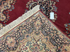 Vintage Karastan Rug 6x8, Karastan Red Sarouk, Semi Open Field Floral Kirman, Discontinued Karastan Oriental Carpet, Wool Karastan Area Rug - Jewel Rugs