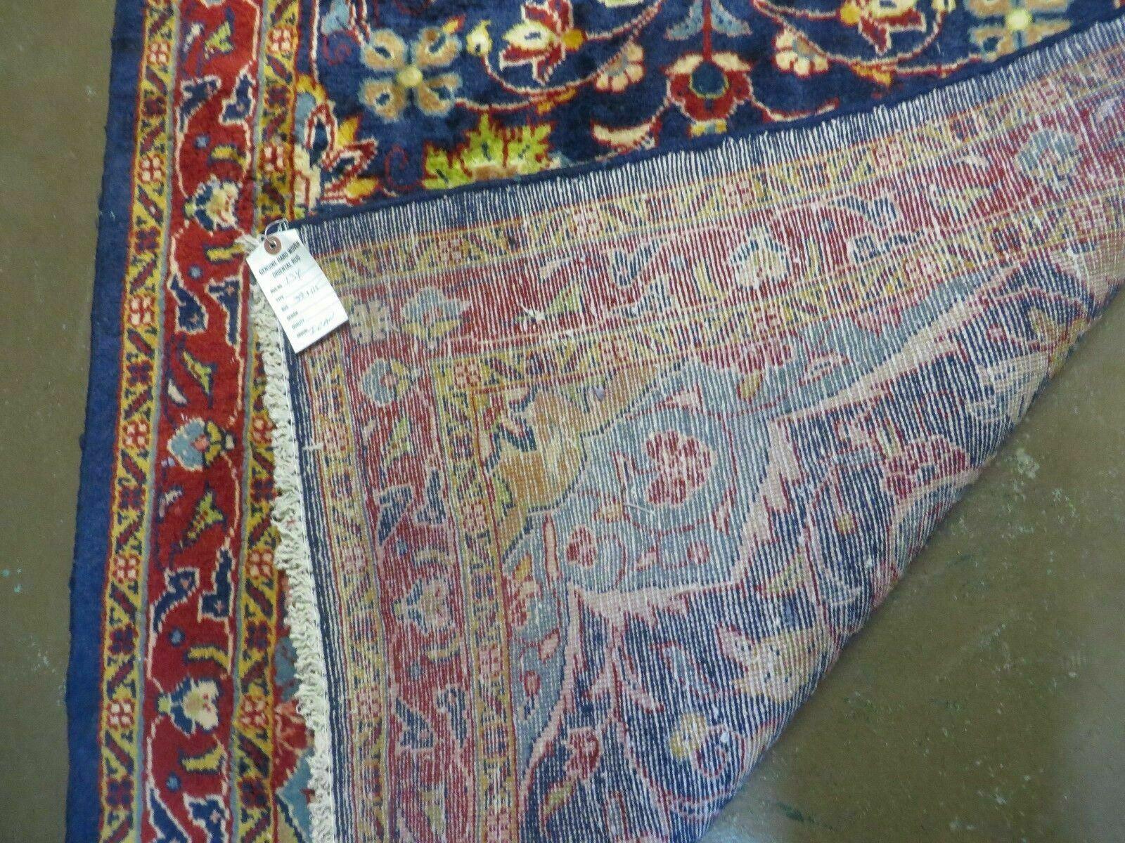 Persian Runner Rug 3.2 x 9.7, Antique Persian Hamadan Blue Wool Runner, Floral Medallion, Red and Blue, Hand Knotted Hallway Kitchen Runner Rug Nice - Jewel Rugs