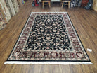 6' X 9' Vintage Oriental Fine Floral Handmade Wool Silk Rug Vegetable Dyes Nice - Jewel Rugs