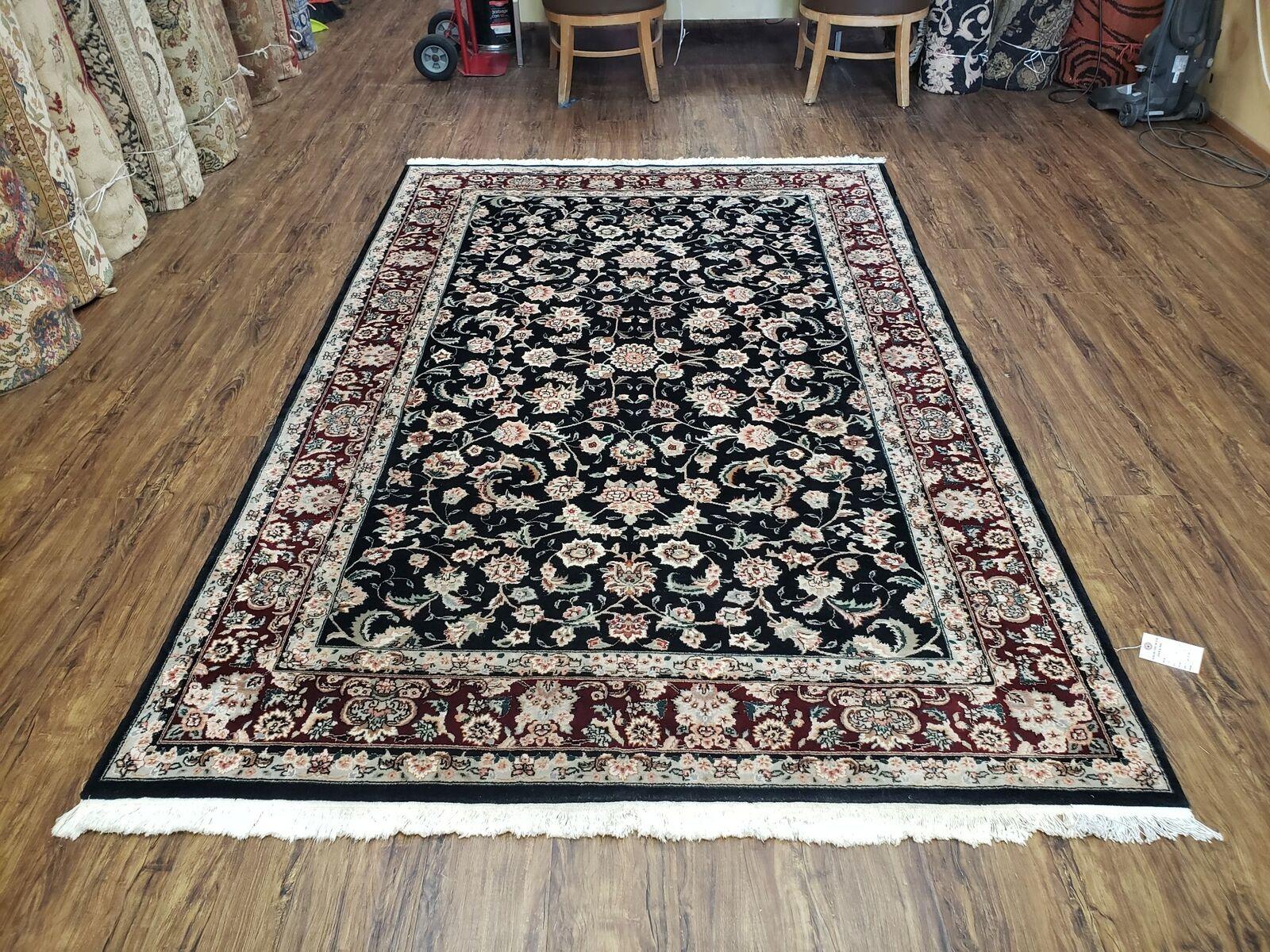 6' X 9' Vintage Oriental Fine Floral Handmade Wool Silk Rug Vegetable Dyes Nice - Jewel Rugs