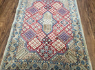 2' 8" X 3' 10" Handmade Wool Rug Carpet Floral Geometric Red Ivory Nice - Jewel Rugs