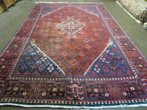 7' X 11' Vintage Handmade India Geometric Oriental Wool Rug Carpet Vegy Dyes - Jewel Rugs