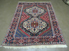 4' X 5.5' Vintage Handmade Turkish Tribal Wool Rug Medallion Nice - Jewel Rugs