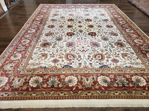 Karastan Rug 8'8" x 12, Ivory Tabrizz #700/710, Original Collection 700 Series Wool Karastan Area Rug, Karastan Carpet, Rugs for Living Room - Jewel Rugs