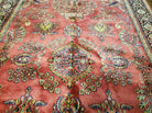 6' X 9' Antique Handmade India Floral Rug Highly Detailed Red Hand Knotted Nice - Jewel Rugs