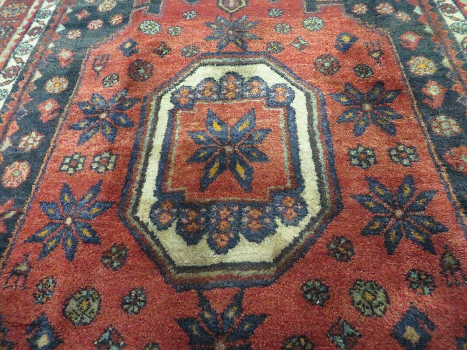 4' X 9' Antique Handmade Turkish Tribal Oriental Geometric Wool Rug # 605 - Jewel Rugs