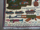 2' X 2'6" Handmade Afghan Balouch Tribal Wool War Rug Gun Tank Helicopter # 158 - Jewel Rugs