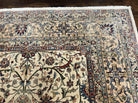 Pak Persian Rug 9x12 Oriental Carpet, Neutral Colors, Fine Hand Knotted Wool Rug 9 x 12 Vintage Rug, Allover Floral Pattern, Pakistani Rug - Jewel Rugs