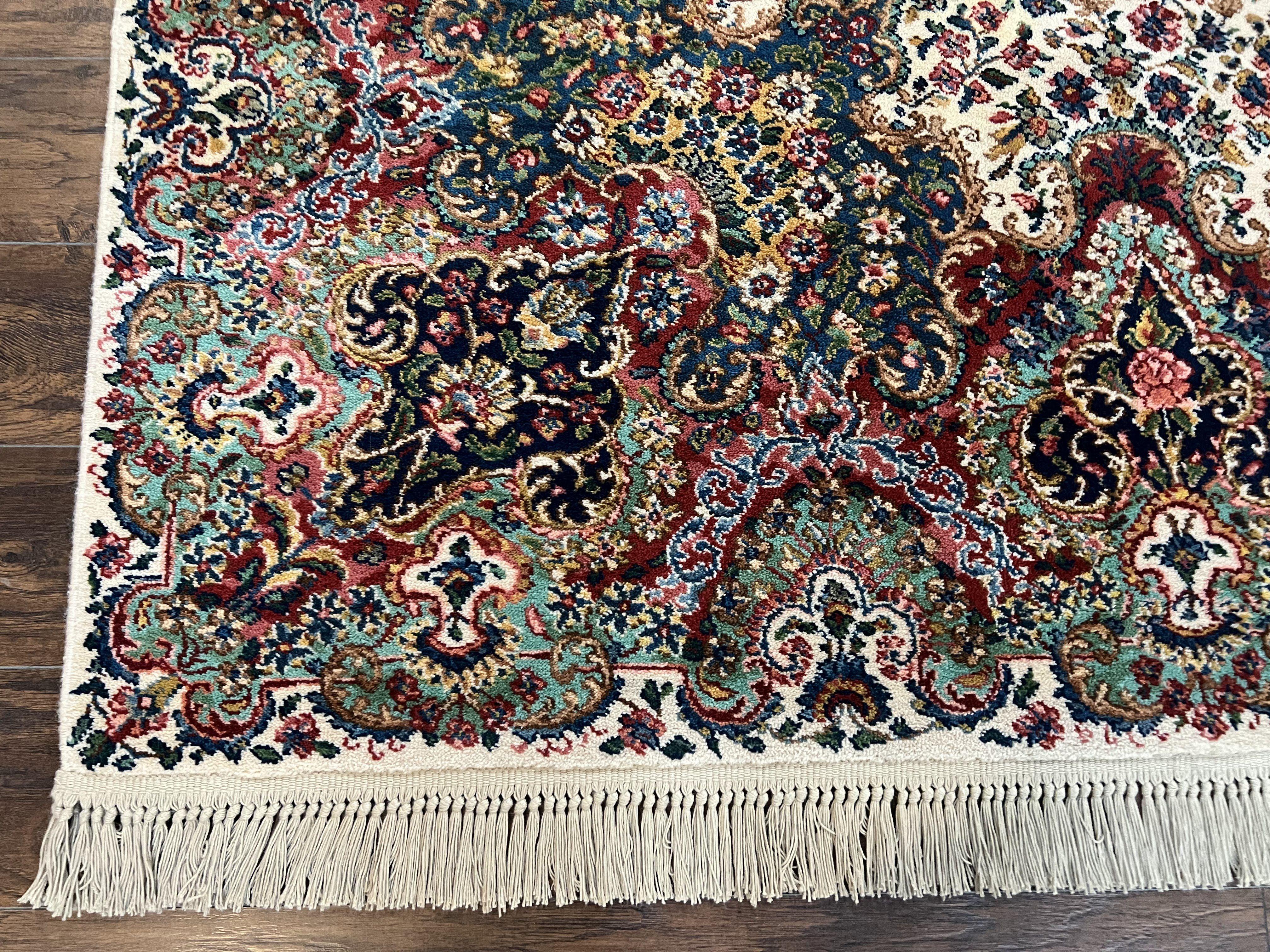 8.8 x 10.6 Karastan Rug Floral Kirman #742, Wool Karastan Carpet, Vintage Karastan Rugs, Original 700 Series, Discontinued, Oriental Rug - Jewel Rugs