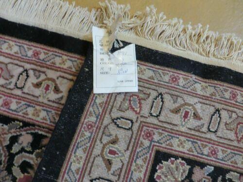 9' X 12' Vintage Hand Made Chinese Oriental Wool Silk Rug Hand Knotted Black - Jewel Rugs