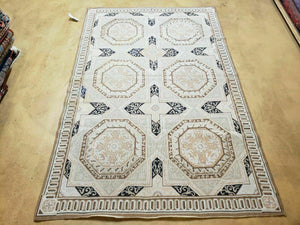 4' X6' Handmade English Pattern Needlepoint Wool Floral Rug Carpet Free Padding - Jewel Rugs