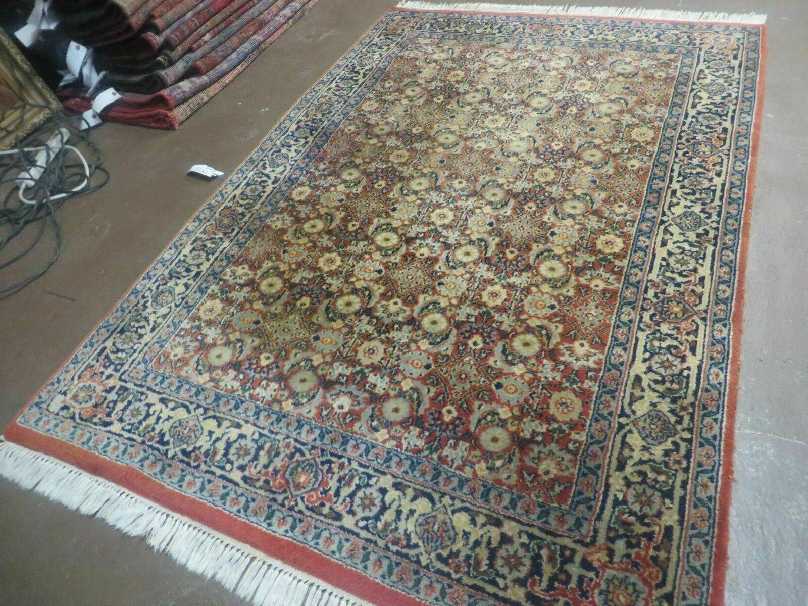 4' X 6' vintage Handmade India Amritsar Floral Oriental Wool Rug Organic Nice - Jewel Rugs