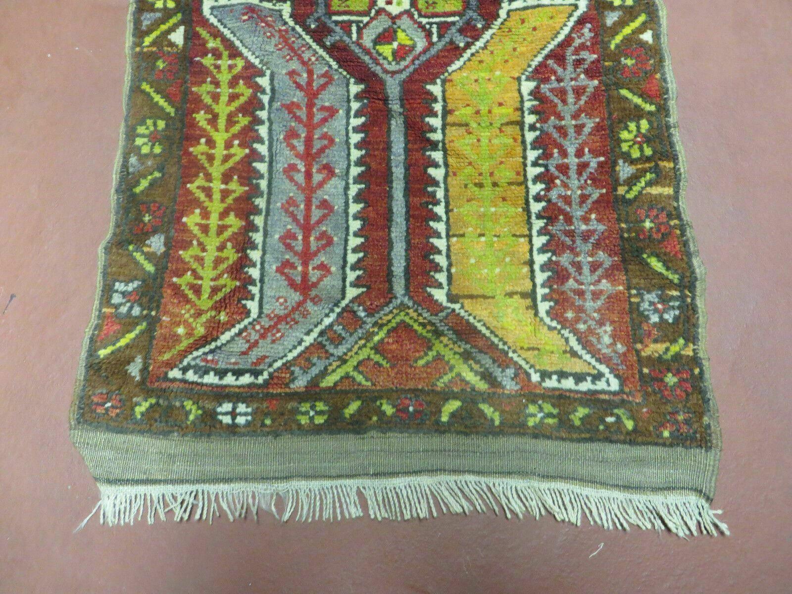 Small Turkish Yastik Rug 1.9 x 2.10, Antique Handmade Oushak Carpet - Jewel Rugs