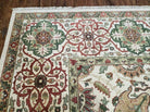 12' X 15' One-of-a-Kind Indian Hand-Knotted Wool Rug Hand Made Floral Ivory Nice - Jewel Rugs