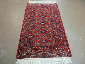 3' X 5' Vintage Handmade Bokhara Turkoman Pakistan Wool Rug Carpet Nice - Jewel Rugs
