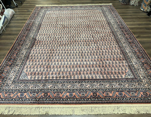8.8 x 11.8 Karastan Mir Seraband Rug #570, Stately Homes Collection, Wool Karastan Carpet, Salmon Red Cream Black, Vintage Area Rug 9x12 - Jewel Rugs