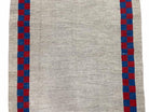 5' 7" x 7' 9" Geometric Kilim Carpet, Gray, Handmade, Hand-Knotted Area Rug, Blue & Red, Flatweave, Wool, New, Checkerboard Pattern - Jewel Rugs