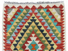 Small Kilim Rug 2x4 Colorful Turkish Kilim Accent Rug New Flatweave Wool Kilim Chobi Kilim Diamond Zigzag Playroom Rug - Jewel Rugs