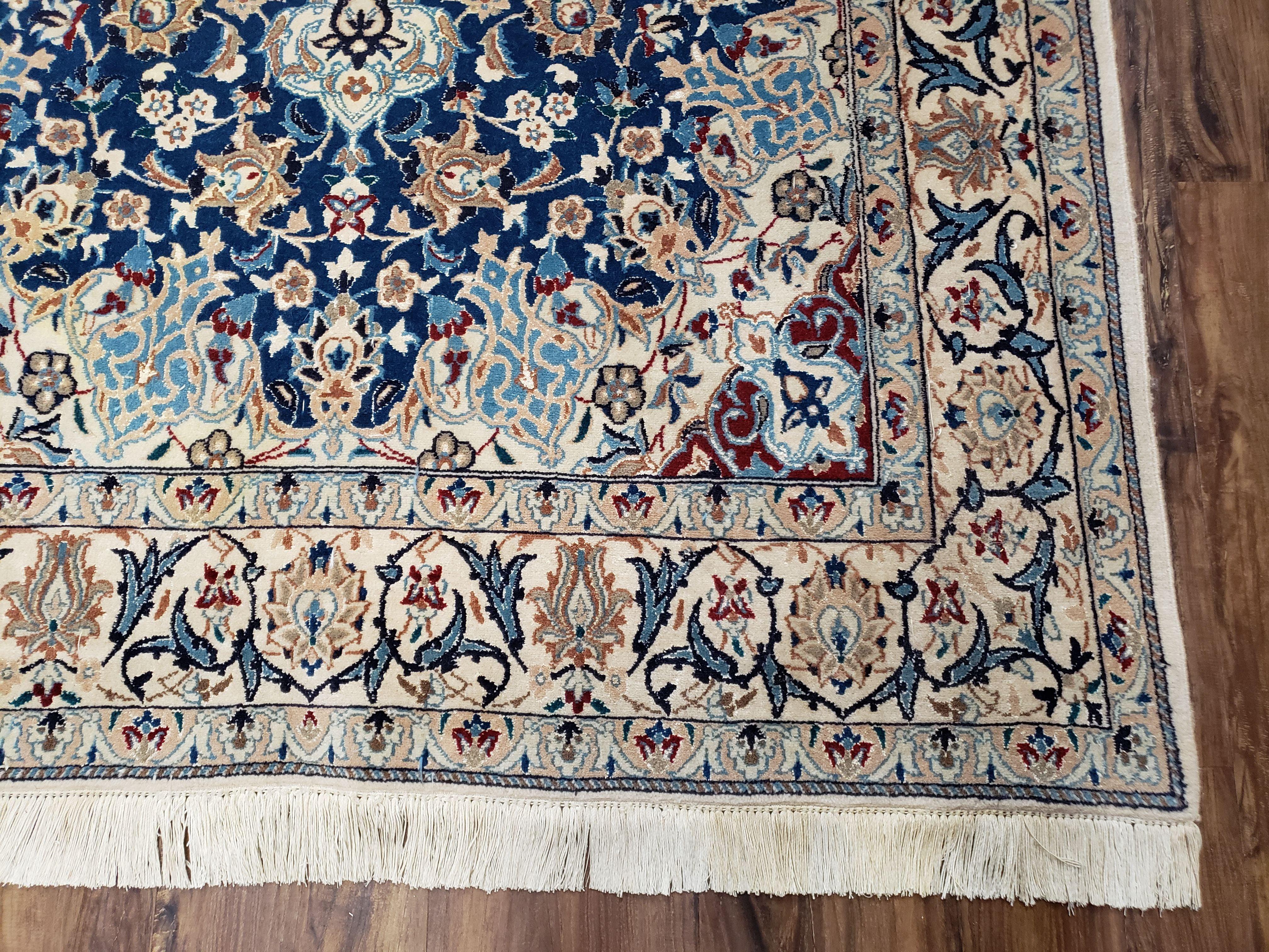 Semi-Antique Fine Persian Nain Rug, 4' x 6' 6" - Jewel Rugs