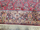 Antique Karastan Rug 8.8 x 12, Sarouk Design #785, USA Made, Red Karastan Wool Carpet, Vintage Karastan Area Rug, Original Karastan w/ Label - Jewel Rugs