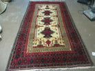 4' X 7' Vintage Handmade Pakistan Turkoman Bokhara Balouch Woven Wool Rug Nice - Jewel Rugs