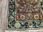 Small Indo Persian Rug 3x5 ft, Indian Mahal Carpet 3 x 5, Hand Knotted Vintage Rug, Teawash, Floral Rug, Oriental Area Rug, Maroon Rug, Wool - Jewel Rugs