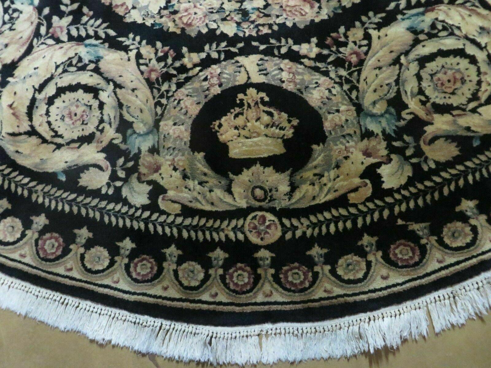 8' X 8' Vintage Handmade Chinese Savonnerie Versailles Pattern Wool Rug Carpet - Jewel Rugs