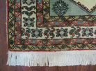 4' X 7' Vintage Handmade Knotted Rug India Caucasian Wool Soft Green Organic - Jewel Rugs