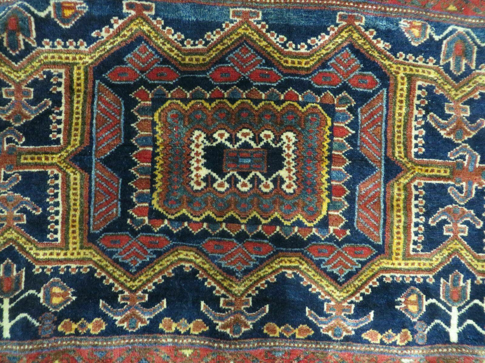 3' X 4.5' Antique Handmade Turkish Tribal Wool Rug Double Saddle Bag Nice - Jewel Rugs