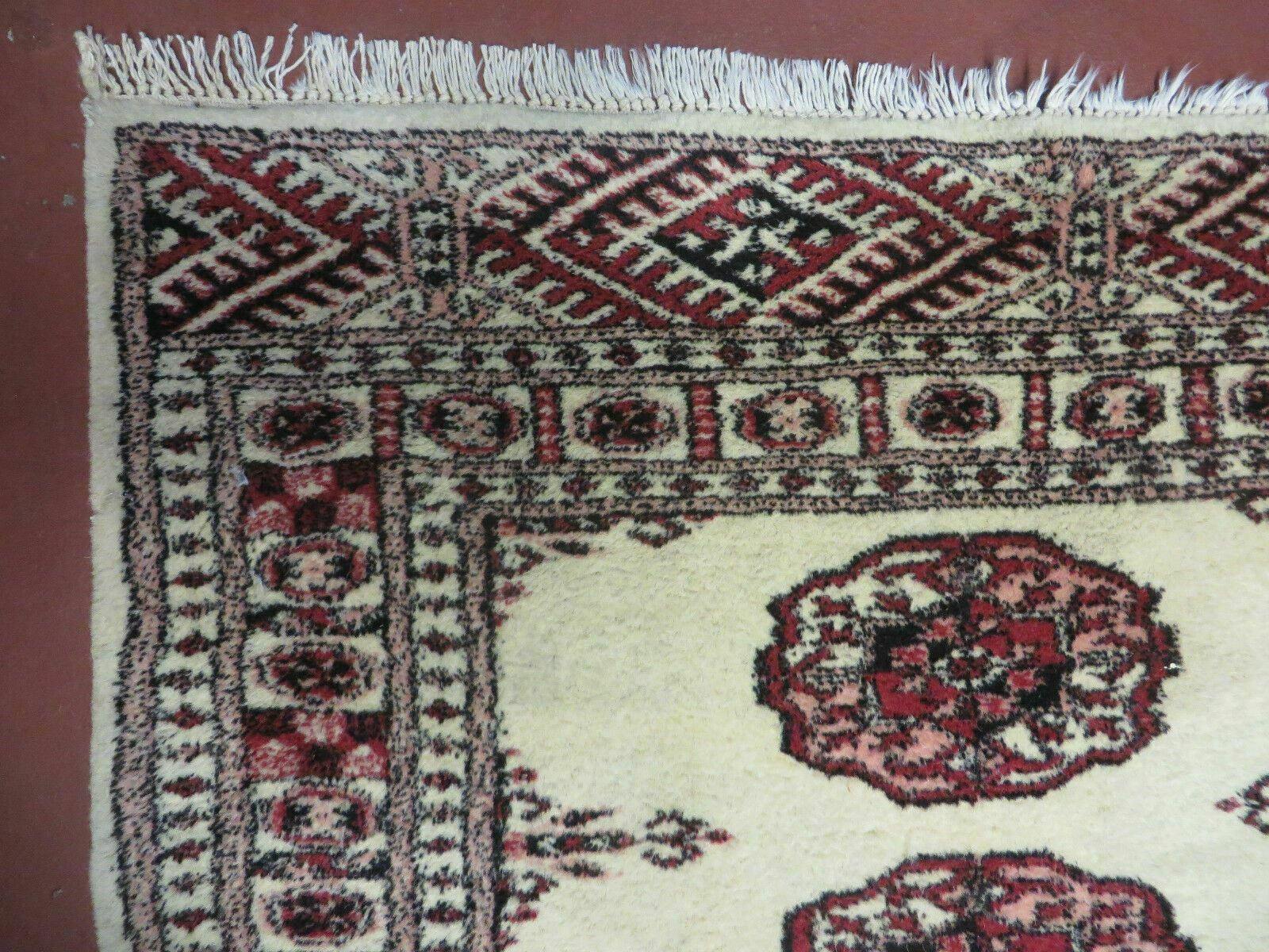 2' 7" x 7' Handmade Finely Knotted Pakistani Turkoman Bokhara Detailed Wool Rug - Jewel Rugs