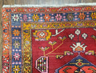 Semi Antique Persian Karajeh Runner Rug, Hand-Knotted, Wool, Medallions, 4'4" x 11' - Jewel Rugs