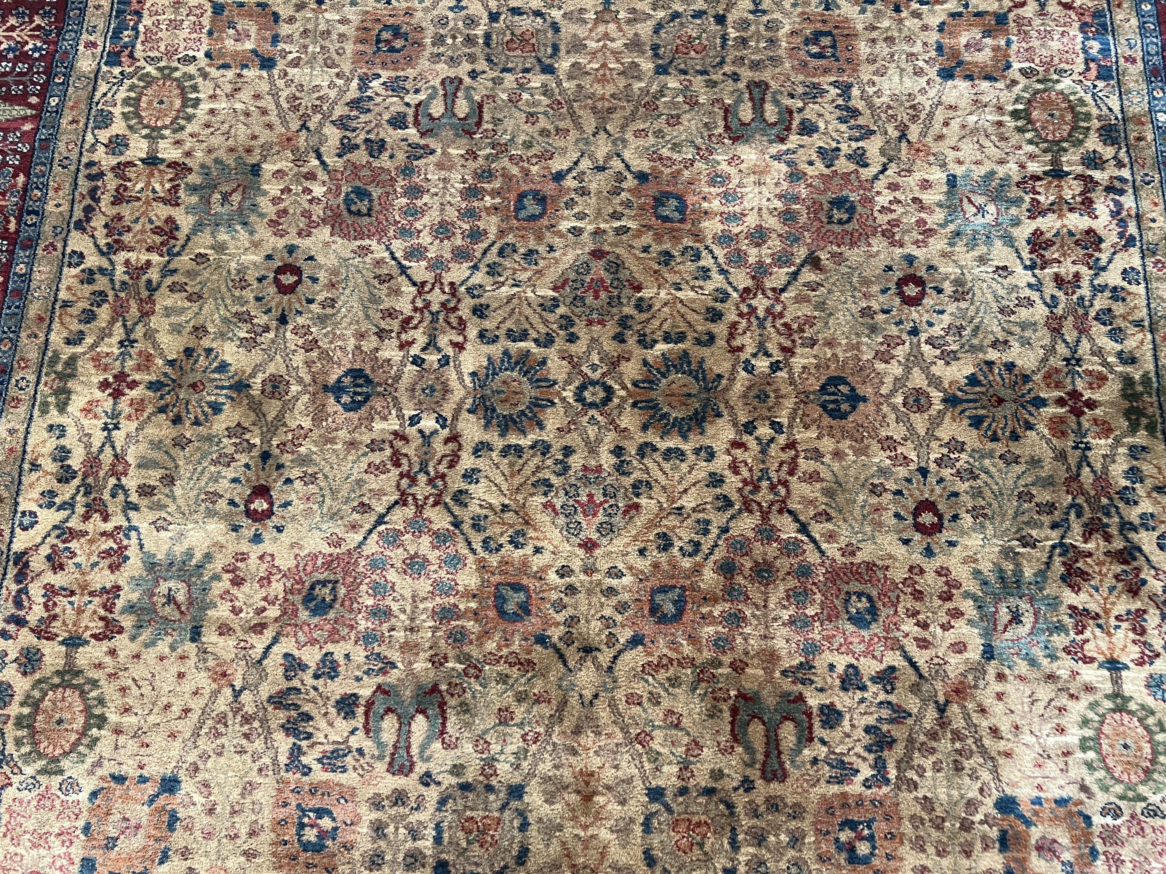 Karastan Samovar Rug #900-901, Karastan Wool Rug 8.8 x 10, Persian Vase Pattern, Tea Wash, Discontinued Carpet, Room Sized, Allover Floral - Jewel Rugs