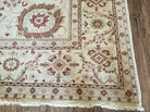 8' 8" X 11' Handmade Indian Floral Oriental Wool Rug Carpet Tea Washed Beige - Jewel Rugs