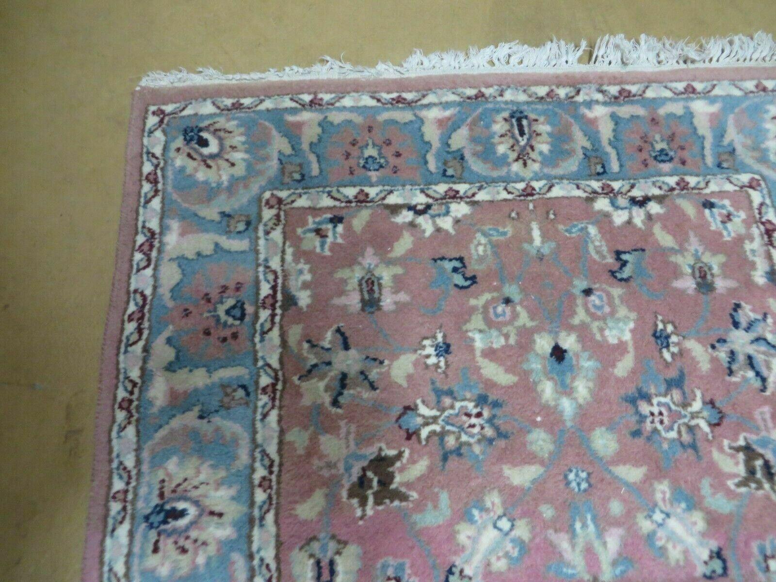 2' 8" X 12' Vintage Handmade India Floral Wool Runner Rug Nice - Jewel Rugs