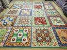 8' X 11' Handmade Chinese English Design Needlepoint Wool Rug Flat Weave Beauty - Jewel Rugs